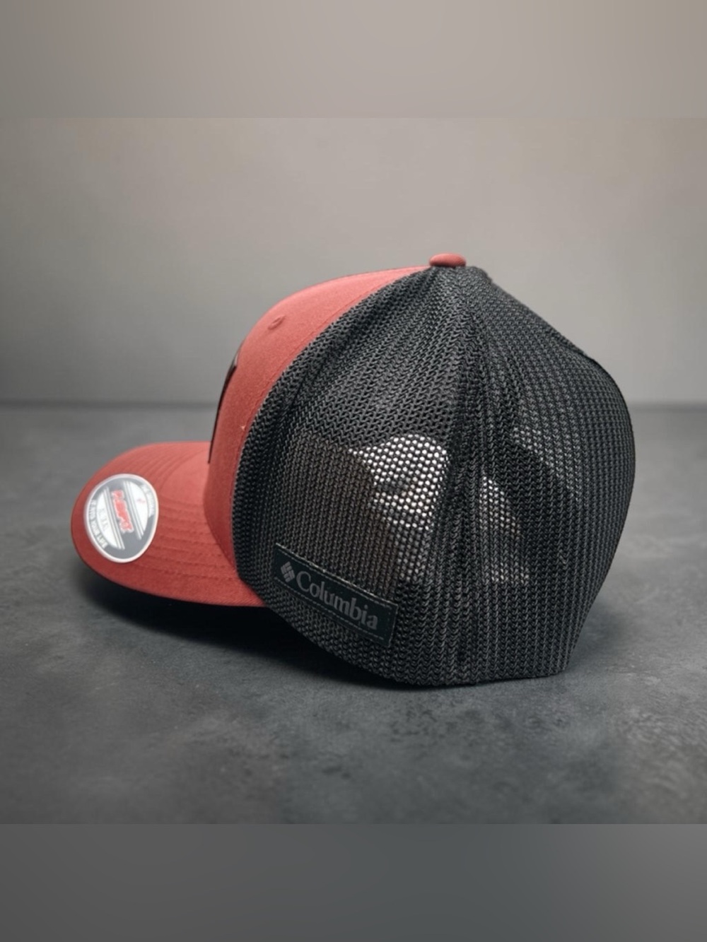 Columbia Tree Flag Mesh Flexfit Fitted Baseball Cap - Picture 3 of 9